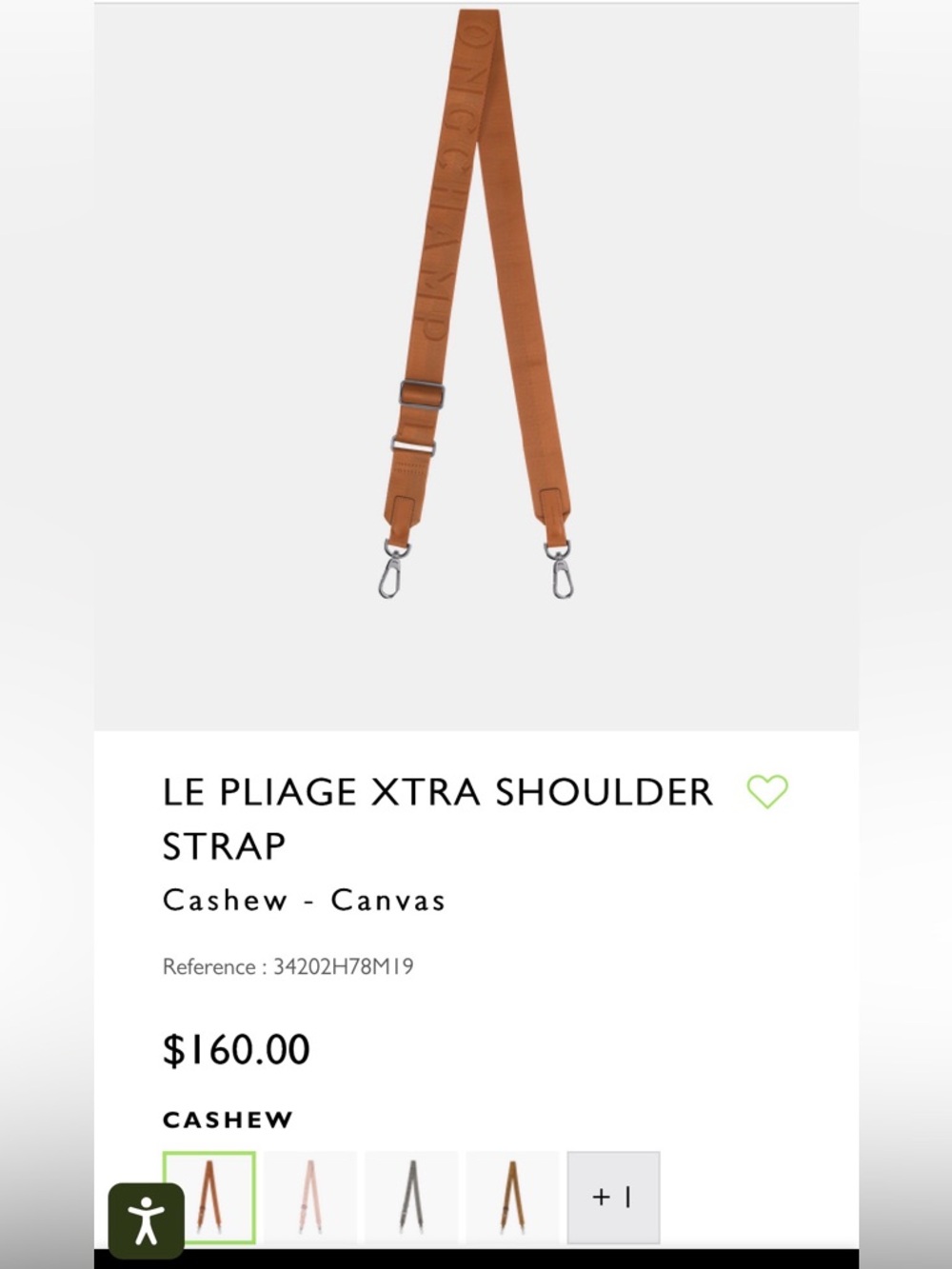 Longchamp Le Pliage Xtra “Cashew” Canvas Shoulder Strap